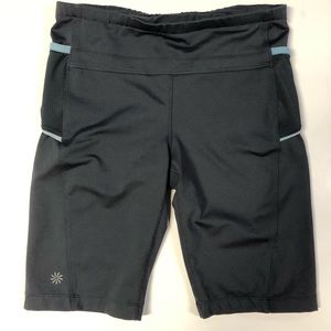 Athleta Slate Blue/Gray Compression Biker Shorts